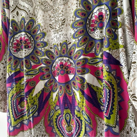 Soft Surroundings Multi Color Boho Abstract Blouse Top Size 2X - Picture 9 of 9